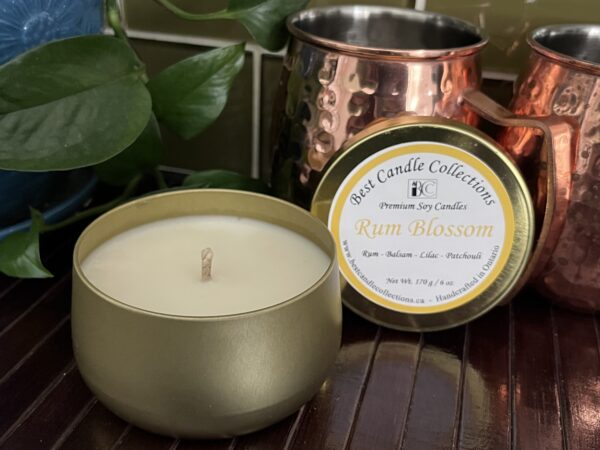 Rum Blossom Soy Wax Candle.