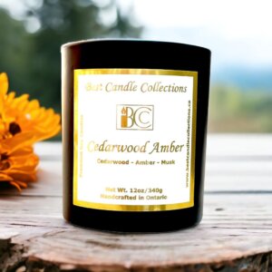 Cedarwood Amber Scented Soy Wax Candle
