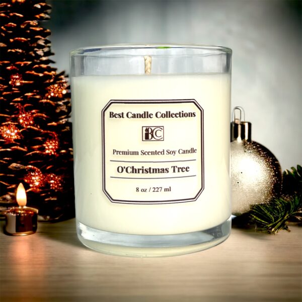 8oz Soy wax candle Jar with Christmas Tree Fragrance