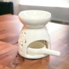 White Ceramic Tea Light Wax Melter