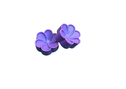 Purple flower shaped wax melts