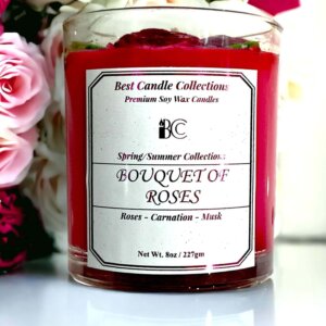 8oz Bouquet of Roses Candle Jar