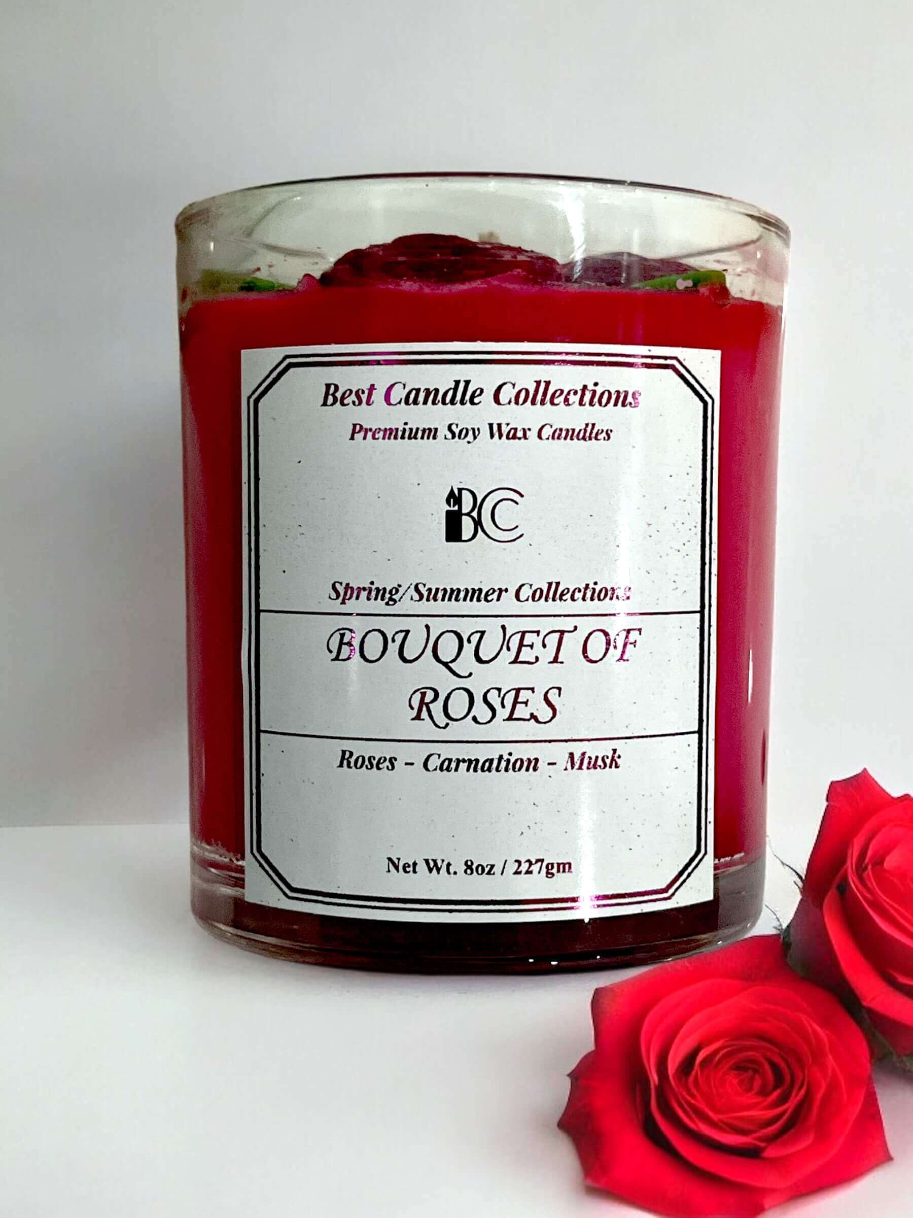Bouquet of Roses Candle Jar