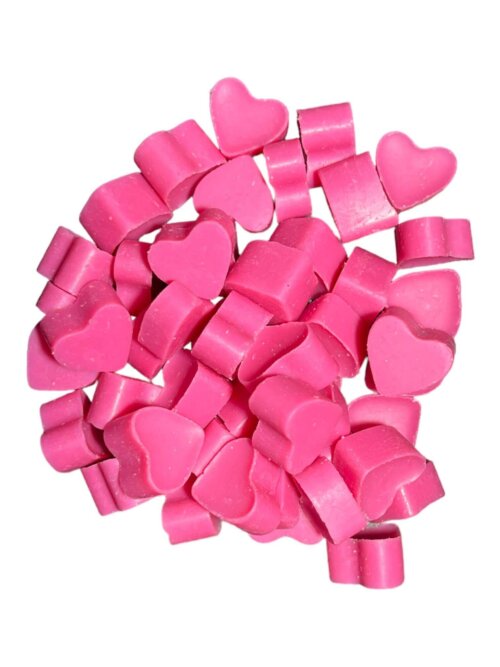 Pink mini heart shaped wax melts